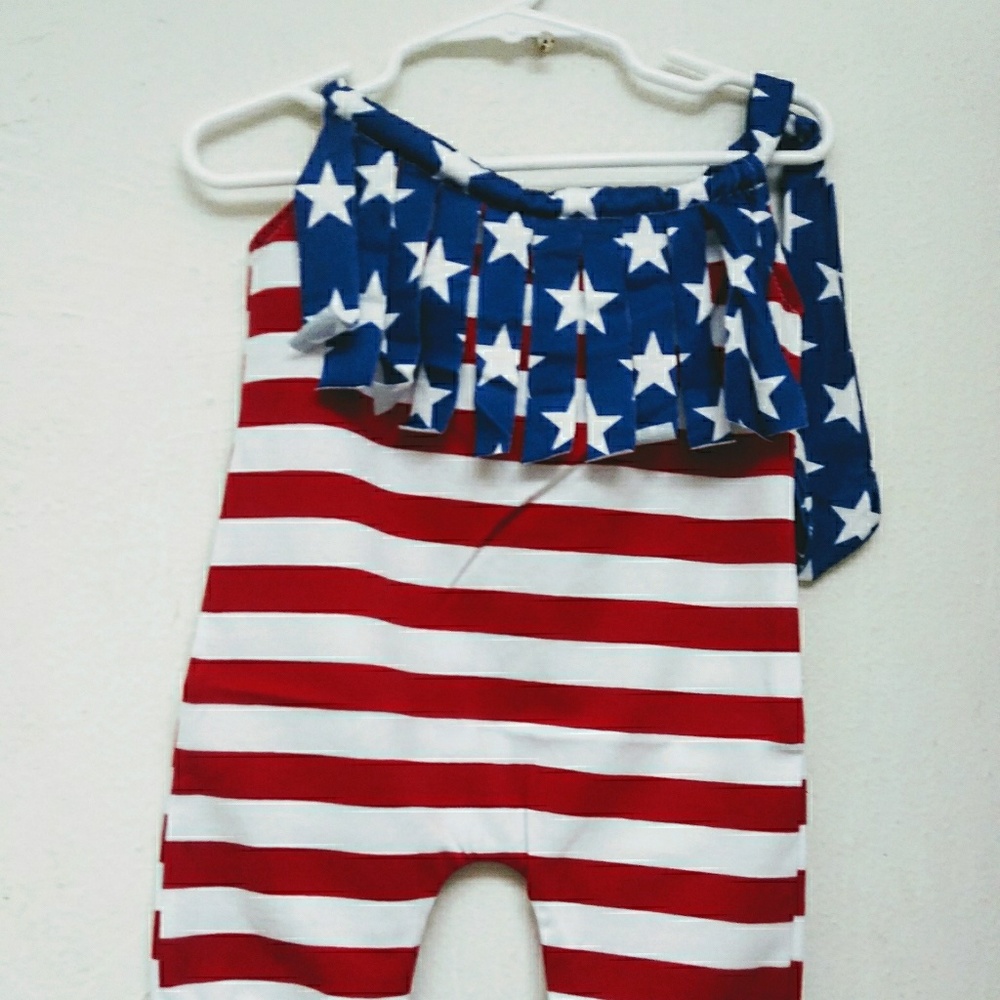 6 to 12  Months 4th of July Romper